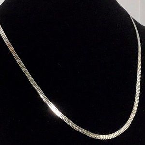 Herringbone Chain Milor Sterling Silver 24” 4mm 12.5g Vintage